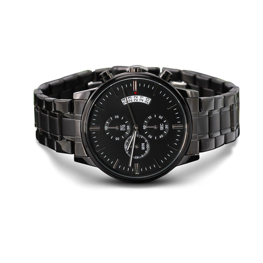 19. Black Chronograph Watch with Buyer Upload
