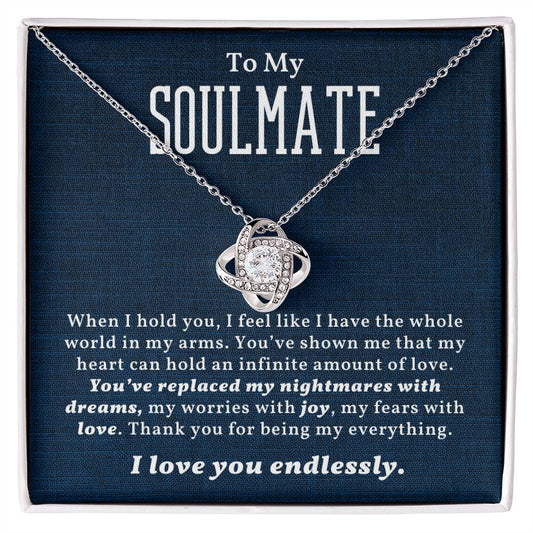 ShineOn Fulfillment Jewelry 14K White Gold Finish / Standard Box Hearts Entwined™" - The Soulmate Connection