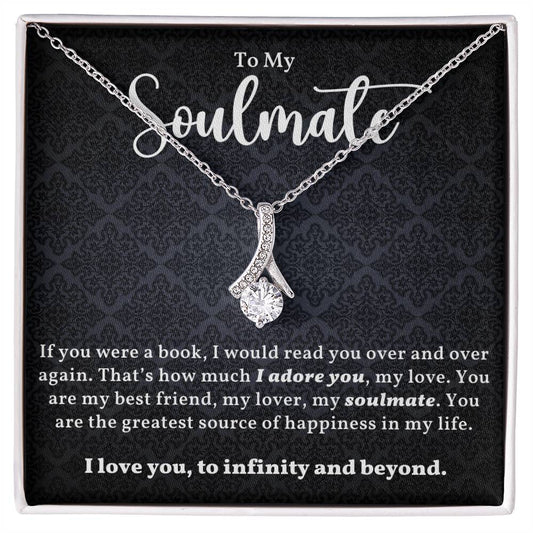 ShineOn Fulfillment Jewelry 14K White Gold Finish / Standard Box Infinite Embrace™: The Soulmate Connection