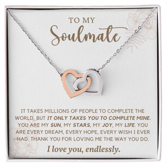 ShineOn Fulfillment Jewelry Polished Stainless Steel & Rose Gold Finish / Standard Box Love's Destiny Duo™