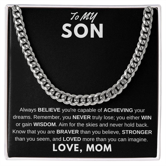 ShineOn Fulfillment Jewelry Stainless Steel / Standard Box Believe & Achieve™ Neclace